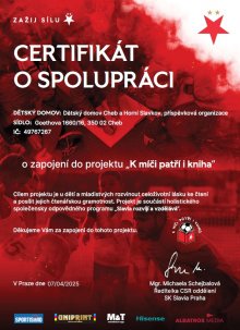 K míči patří i kniha-Certifikát 2025